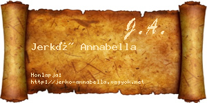 Jerkó Annabella névjegykártya